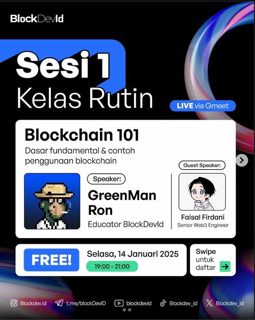 Blockchain 101: Dasar fundamental & contoh penggunaan - Faisal at BlockDevId